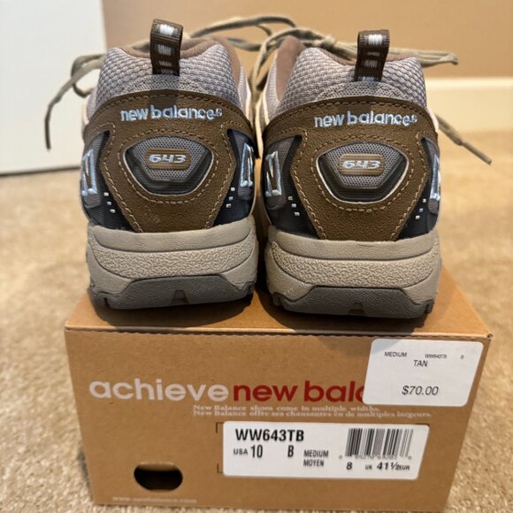 Women's tan New Balance WW643TB All Terrain hiking /walking shoes - Size 10B - Picture 4 of 5